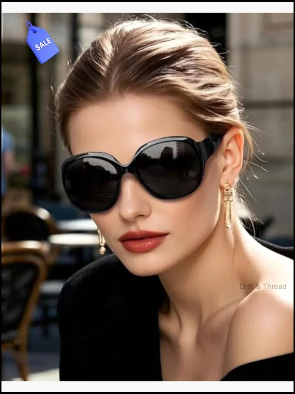 Oversized Butterfly Polarized Sunglasses Women UV400 Driving Shades